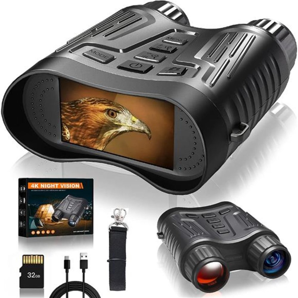 GTHUNDER Night Vision Binocular - 4K Rechargeable w/ Distant Night Visible Range